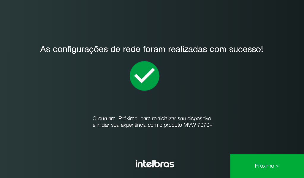 tela de finalização
